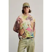 Desigual , Jersey estampado gaugin, Algodon, Blanco, XL