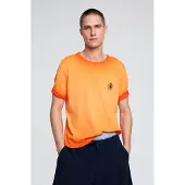 Desigual , Camiseta punto degradado, Hombre, Algodon, Naranja, S
