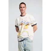 Desigual , Camiseta estampada dibujos, Hombre, Algodon, Blanco, M