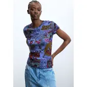Desigual , Camiseta Algodón Mickey, Mujer, Algodon, Negro, S