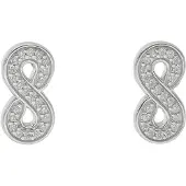 Fossil Pendientes plata