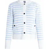 Dreimaster Maritim Cárdigan azul / negro / blanco lana