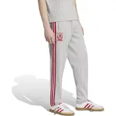 Adidas Pantalón deportivo gris claro / rojo cereza