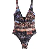 Next Bañador moldeador azul paloma / marrón / lila / negro