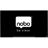 Nobo Widescreen pizarra magnética de cristal de 126 x 71,1 cm, color negro.