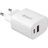 Lindy Cargador De Pared Usb-a Y Usb-c 20w
