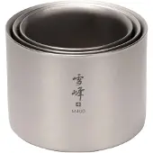 Snow Peak - Ti-Double Stacking Mug M400 - Vaso size 400 ml, gris