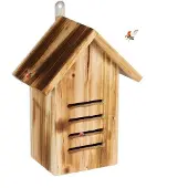 B2X Casa de mariquitas de madera con motivos de llamas