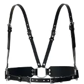 Haute Cuir Cinturón 'High Waist Harness' negro