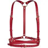 Haute Cuir Cinturón 'Double Belt Harness' rojo