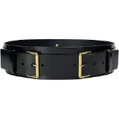 Haute Cuir Cinturón 'Double Buckle' negro