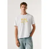 Pepe Jeans Camiseta 'Gunner' miel / blanco