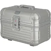 Travelite Next Neceser rígido de aluminio, 38 cm plateado