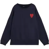 Bonprix Sudadera azul oscuro / rojo sangre