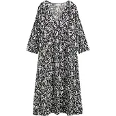 Bonprix Vestido negro / offwhite