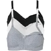 Bonprix Sujetador de lactancia gris claro / gris moteado / negro