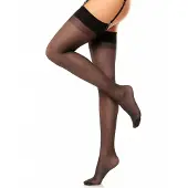 Glamory Medias sin tirantes 'Perfect 20 Strapsstrümpfe' negro