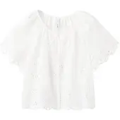 Mango Blusa 'BROTES' blanco natural