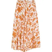 Bonprix Falda naranja oscuro / offwhite