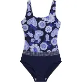 Bonprix Bañador moldeador navy / azul claro