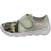 Superfit Zapatillas de casa 'BUBBLE' marrón / verde / verde pastel / verde oscuro