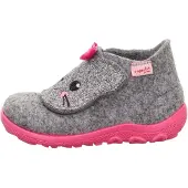 Superfit Zapatillas de casa 'Happy Octi' gris / rosa / rosa / negro