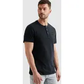 PME Legend Camisa 'Henley T-shirt with badge' azul oscuro