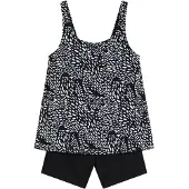 Bonprix Traje de baño negro / blanco