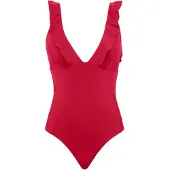 SEA LEVEL Traje de baño 'Frill Essentials' rojo