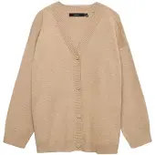 Vero moda Cárdigan talla grande beige