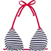 s.Oliver Top de bikini navy / rojo sangre / blanco