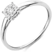 Diamant L'Eternel Anillo 'Ring aus 375 Weißgold mit Diamant' plata