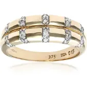Diamant L'Eternel Anillo 'Ehering aus 375 Gelbgold mit Diamant' oro