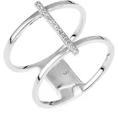 Diamant L'Eternel Anillo 'Ring aus 375 Weißgold mit Diamant' plata