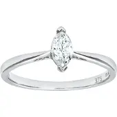 Diamant L'Eternel Anillo 'Ring aus 375 Weißgold mit Diamant' plata