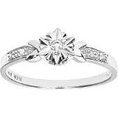 Diamant L'Eternel Anillo 'Ring aus 375 Weißgold mit Diamant' plata