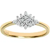 Diamant L'Eternel Anillo 'Cluster-Ring aus 375 Gelbgold mit Diamant' oro