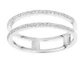 Diamant L'Eternel Anillo 'Ring aus 375 Weißgold mit Diamant' plata