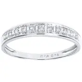 Diamant L'Eternel Anillo 'Eternity-Ring aus 375 Weißgold mit Diamant' plata