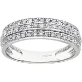 Diamant L'Eternel Anillo 'Eternity-Ring aus 375 Weißgold mit Diamant' plata