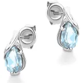Diamant L'Eternel Pendientes 'Ohrringe aus 585 Weißgold mit Topas' plata