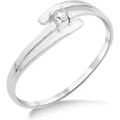 Diamant L'Eternel Anillo 'Ring aus 375 Weißgold mit Diamant' plata