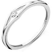 Diamant L'Eternel Anillo 'Ring aus 375 Weißgold mit Diamant' plata