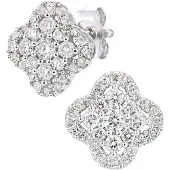 Diamant L'Eternel Pendientes 'Ohrringe aus 375 Weißgold mit Diamant' plata