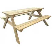 vidaXL Mesa de picnic , 150x135x71,5 cm, madera