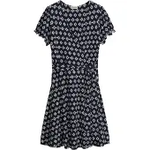 Bonprix Vestido azul oscuro / blanco