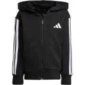 Adidas Sudadera con cremallera deportiva negro / blanco