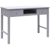 vidaXL Escritorio gris , 110 x 45 x 76 cm, madera