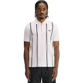 Fred perry Camiseta 'Polo blanco vertical stripe polo shirt 5' blanco