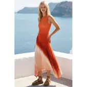 Desigual , Vestido Sin Mangas Knit, Mujer, Viscosa, Naranja, M